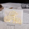1pc Metal Ginkgo Leaf Napkin Holder,Tissue Holder For Restaurant Hotel Cafe,Dining Table Vertical Square Towel Paper Holder Base 4