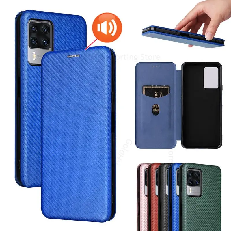 

Carbon Fiber Leather Phone Flip Case For Cubot X50 ID Wallet Card Holder Soft Silicone Cover For Cubot C30 X30 Note 7 X50 Fundas