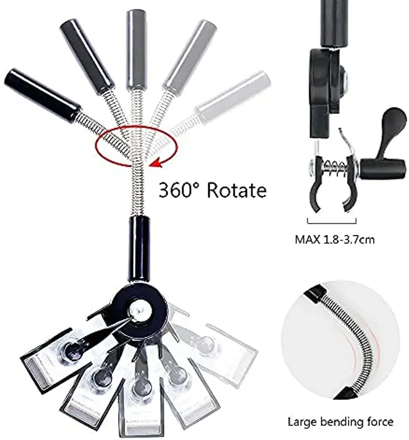 Mini Sun Umbrella Sun Umbrella Stroller Umbrella With Clamp 360 Degree Adjustable UV Protection Stroller Universal Umbrella Sunshade For Baby Pram