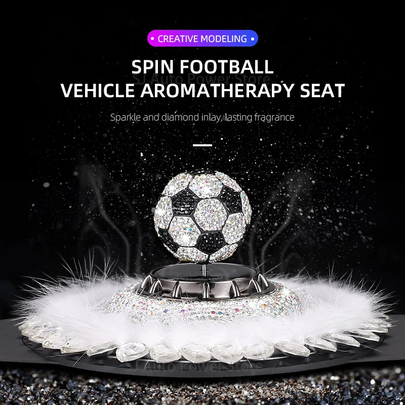 Solar Car Air Freshener Rotary Diamond Football Aromatherapy Diffusion