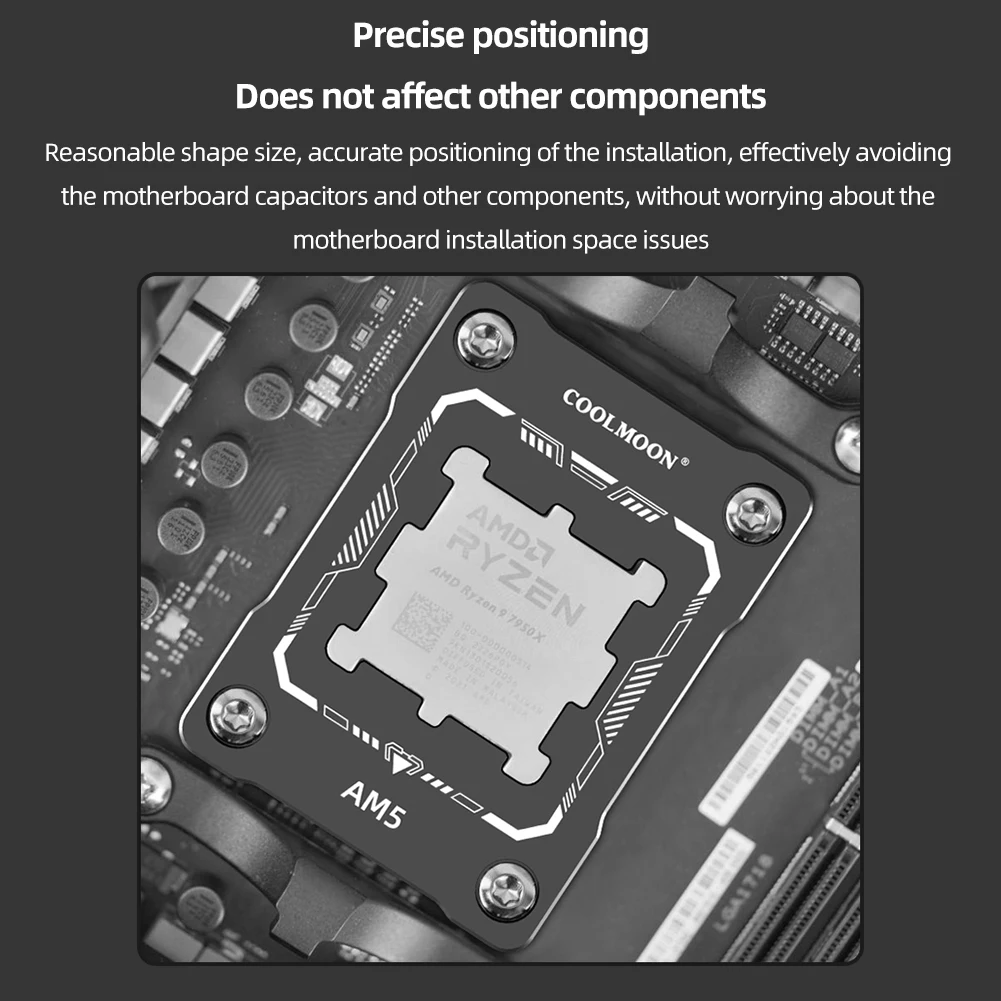 Boucle de fixation CPU pour AMD AM5 RYZEN 7000 (Argent Sans graisse