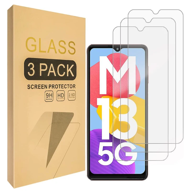 

3Pack Screen Protector For Samsung Galaxy M13 5G Tempered Glass Anti-Scratch Protective Film Glass For Samsung M13 Accessories
