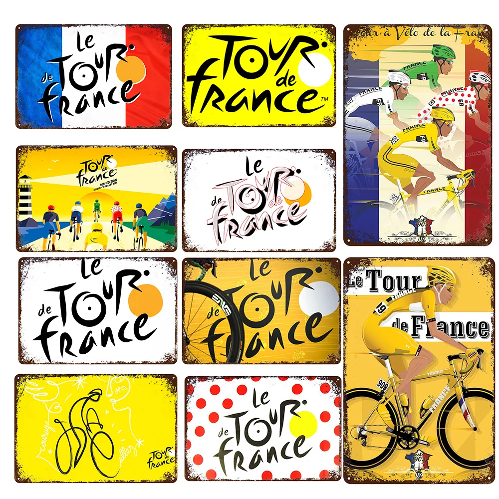 Lot De 7 Plaques Vélo Cyclisme - Anciennes - Fabrication Française