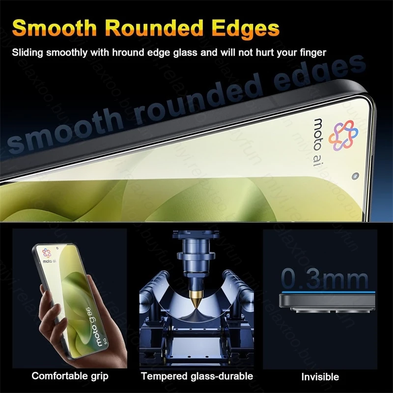 Premium 9H Tempered Glass Screen Protector - Explosion-Proof HD Film for Motorola Moto Smartphones