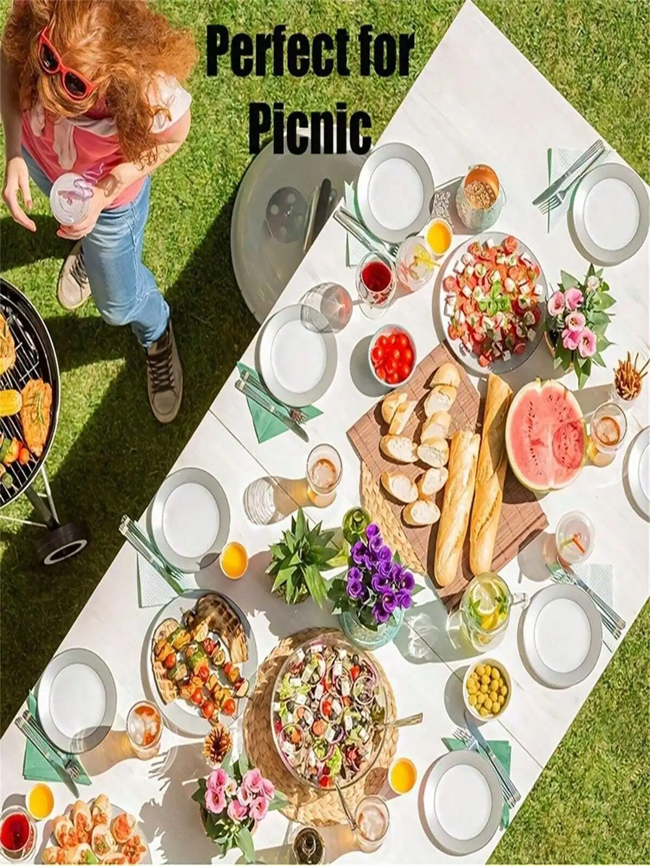 Large Disposable Solid Color Tablecloth - Elegant Table Cover for Parties and Events (137x274cm)