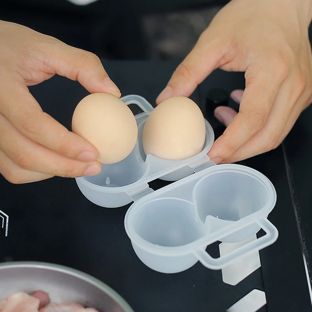 2 Grid Egg Box Portable Egg Holder Anti Shake Organizer Box Multifunctional Boiled Holder Case for Camping Picnic 1/2Pcs egg storage box egg cups holder