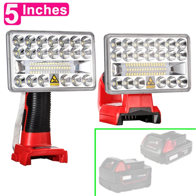 Car Work Lamp Li-ion Battery Adapter USB Charger Outdoor Work Light For Makita For DeWalt Bosch Milwaukee Li-ion Battery car work lamp