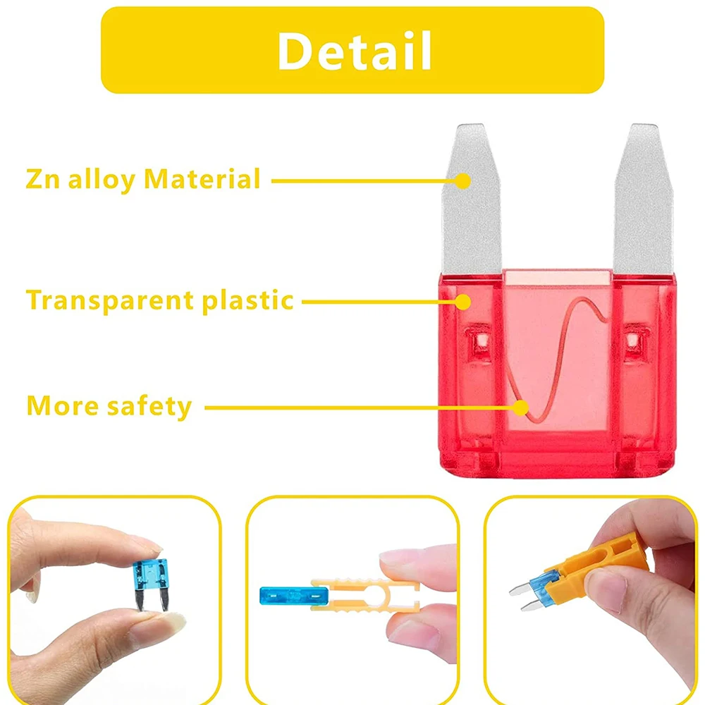 306PCS Fuse Car Kit Standard Blade Fuse Assortment 5A10A15A20A25A30A35A Automotive Insert Insurance Xenon Piece Lights