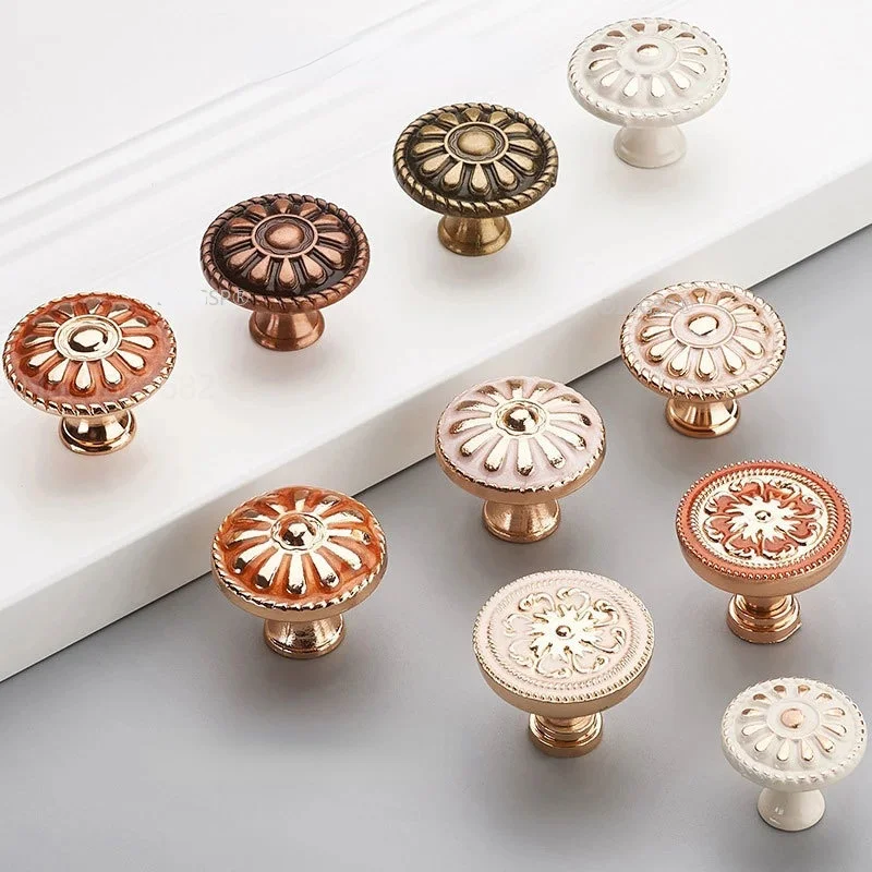 Kitchen Cabinet Knobs Cupboard Door Handles Vintage Wardrobe Furniture Handles Drawer Pulls
