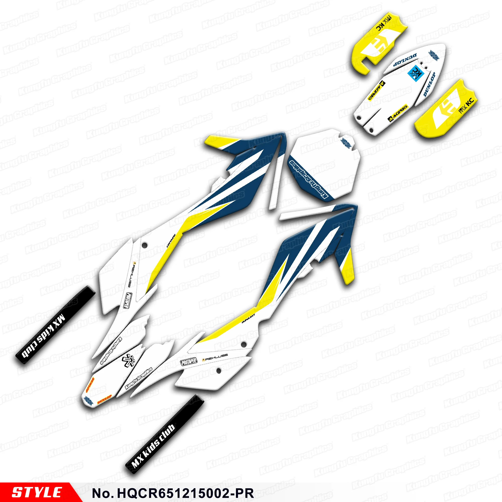 

Наклейки для графики мотоцикла Husqvarna CR65 2012 2013 2015, HQCR651215002-PR