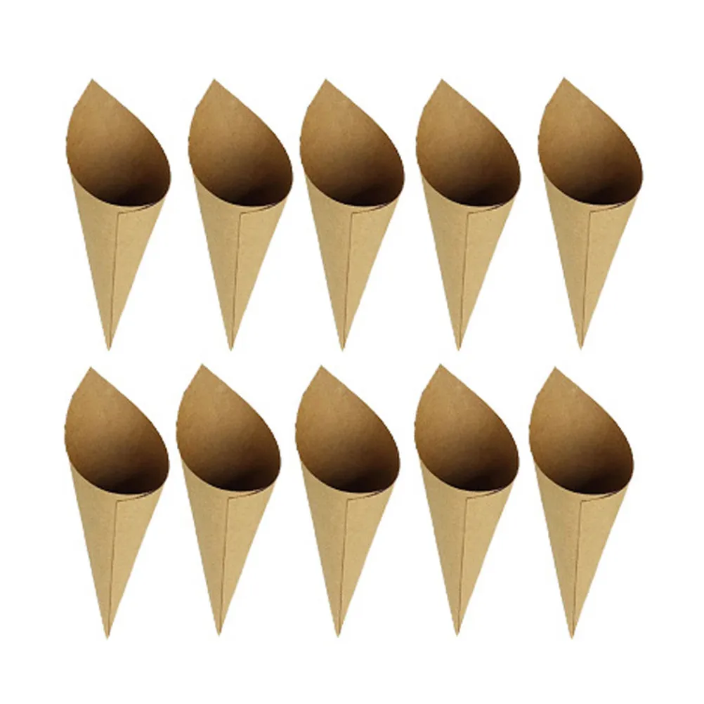 50Pcs 크래프트 종이 꽃 콘 색종이 조각 홀더 셀프 스틱 우아한 미니멀리스트..