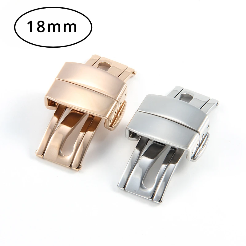 Accessori Per Orologi Da 18Mm Fibbia Per Patek Philip Pp 5067 5068 5164 5167 Chiusura Pieghevole Con Bottone A Farfalla Impermeabile Di Alta Qualità