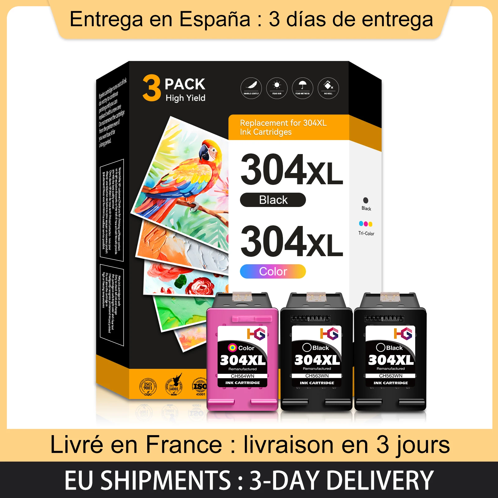 Compatible Ink Cartridge For HP 304 HP304 XL Deskjet 3720 3721 3723 3724 3730 3752 3755 3758 printer