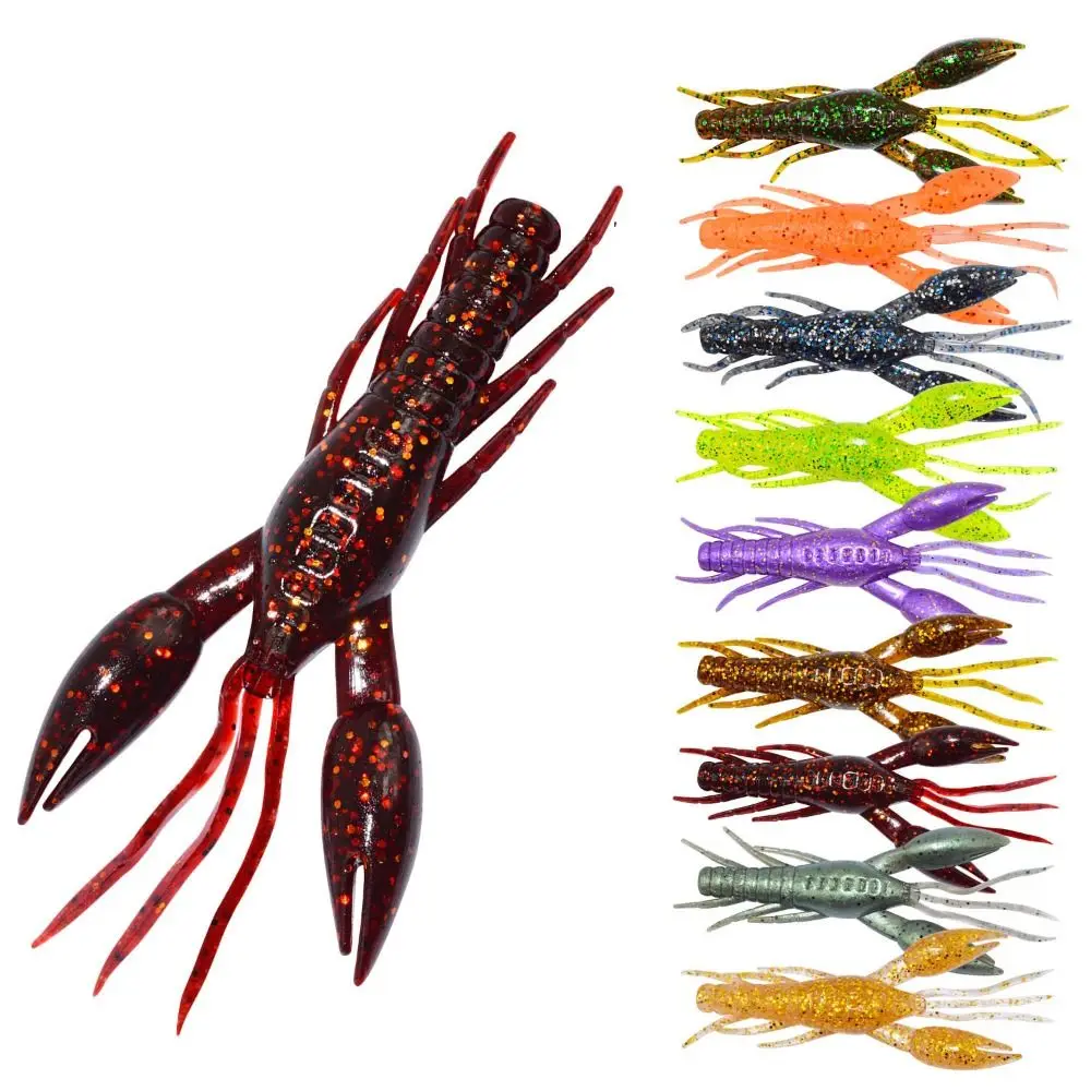 4 Pz/Lotto Curl Worm Soft Bait 80Mm 5.5G Jig Wobbler Odore Di Gamberetti Artificiali Con Sale Rubber Bass Fishing Lure Swimbait 9 Colori