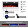 Floating Fireplace TV Stand for TVs Up To 80", 72" Entertainment Center, Wall Mounted Electric Fireplace TV Media Console 5