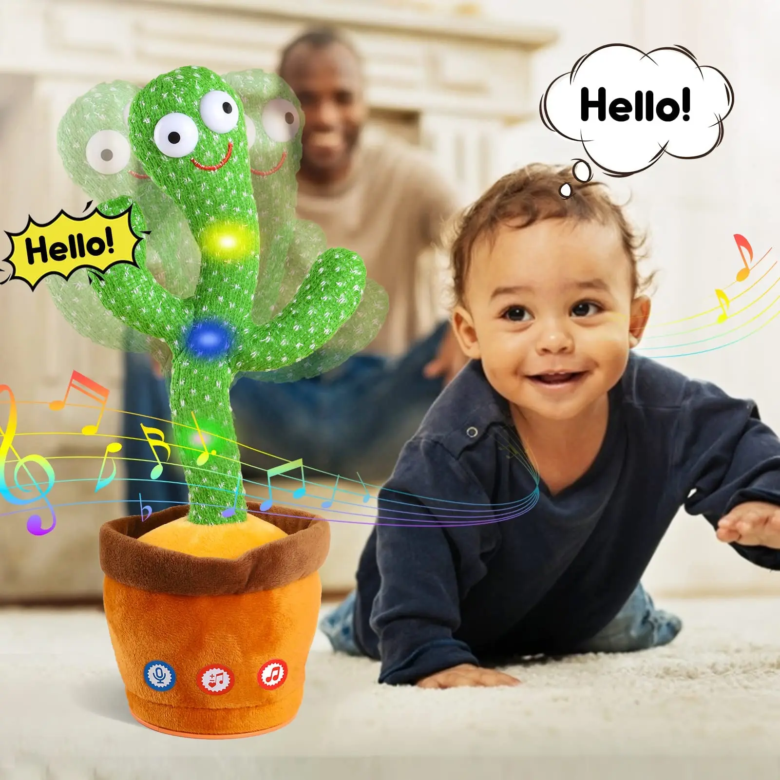 Plush Toy Kids Dancing Talking Cactus