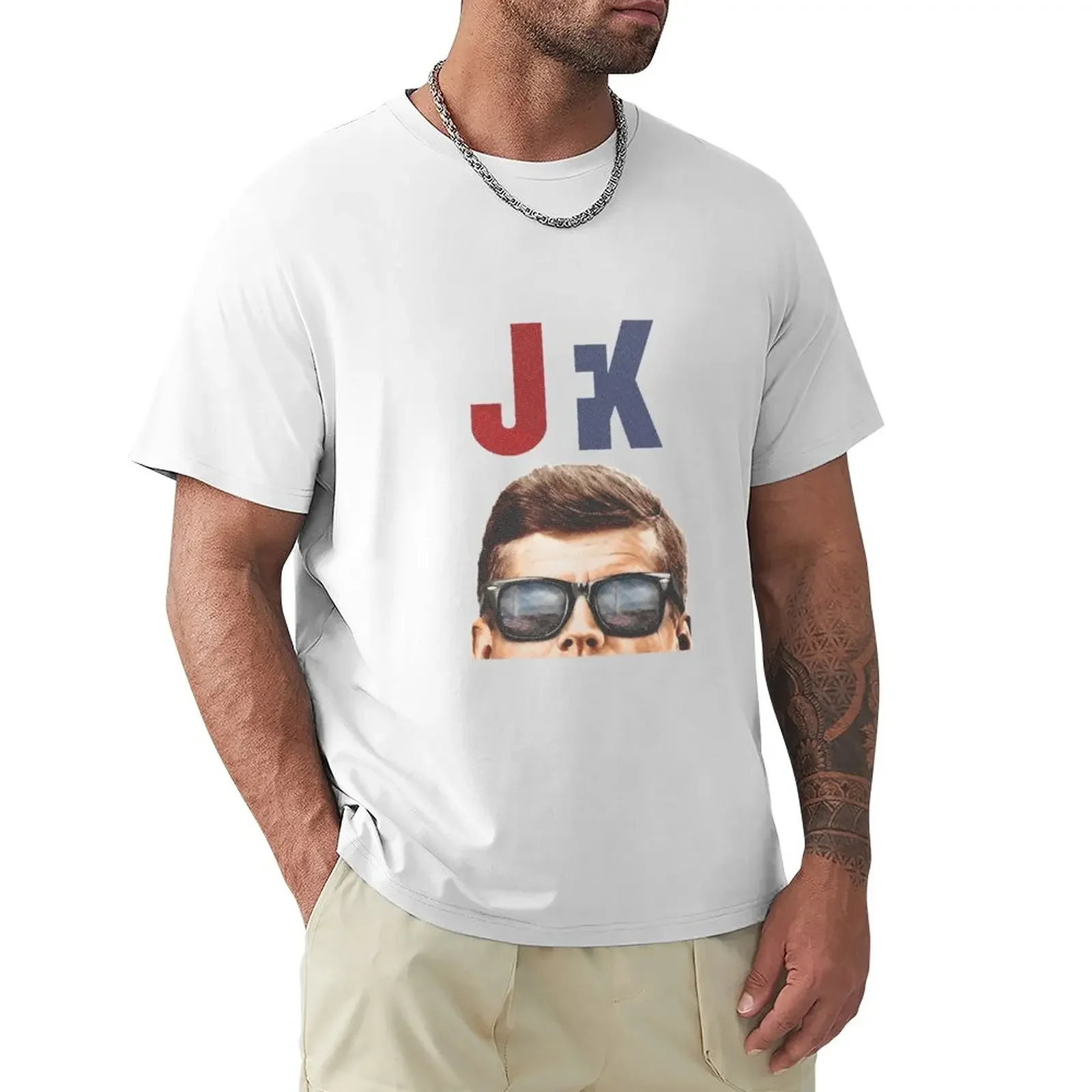 Jfk In Wayfarers T-Shirt New Edition Heavyweights Customizeds Magliette Vintage Da Uomo