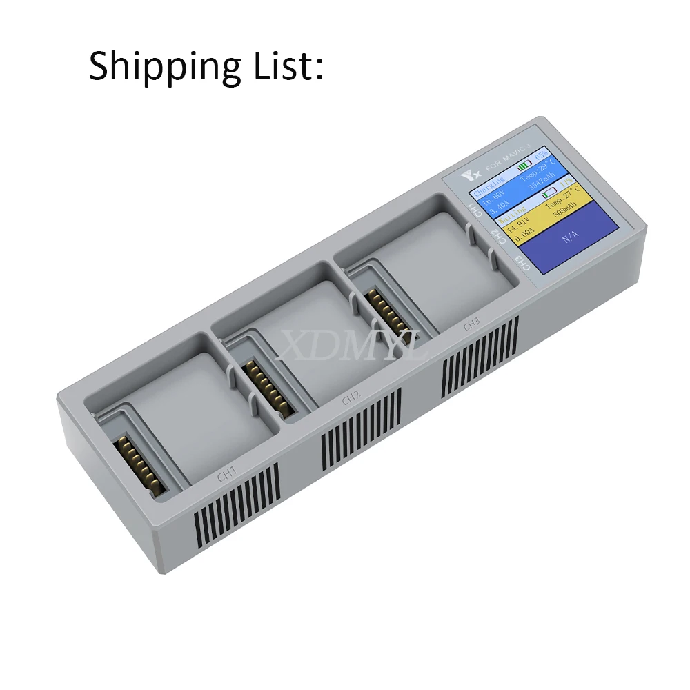 Description Picture 4 of itemCharging Manager Digital Display Color Screen Charger Hub For DJI Mavic 3/Pro/Classic/Cine Battery Charger Accessories