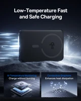 Baseus Qi2 Magnetic Power Bank 10000mah 15W Wireless Charging 22.5W Wired Charge Qi2-Certified for iPhone 16 15 14 13 12 Pro Max 6