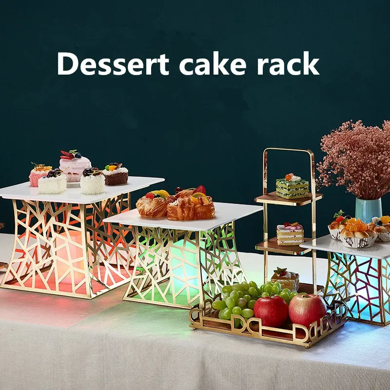 

Dessert pizza Exhibition rack stand buffet food display cake tray pans plate stand tea Creative Table baking shop decoration