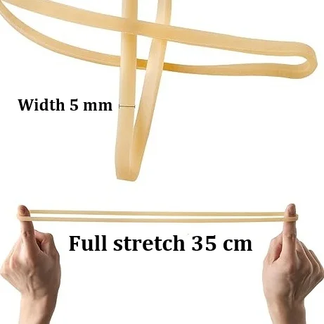 20cm 길이 5mm 폭 베이지색 실리콘 쓰레기통 고무 밴드 포장용으로도 좋습니다