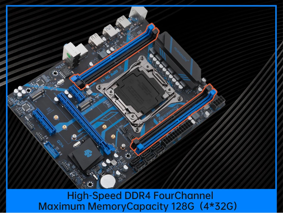 Huananzhi x99 qd4 схема подключения проводов Материнская плата HUANANZHI X99 QD4 X99 с Intel XEON E5 2640 v3 с 2*8G DDR4 с M.