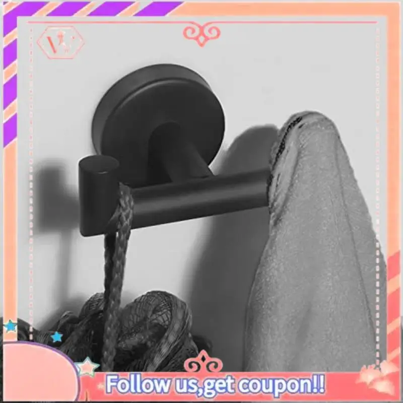 Upgraded Double Towel Hooks For Bathroom Black Wall Mount Robe Hook Double Towel Hook Holder For Kitchen Bathroom