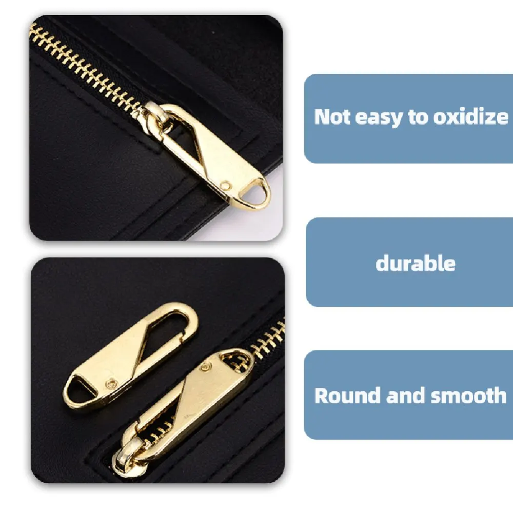6/12pcs Zippers Head Universal Instant Zipper Repair Kit Replacement Broken Buckle Travel Bag Suitcase DIY Zipper Head