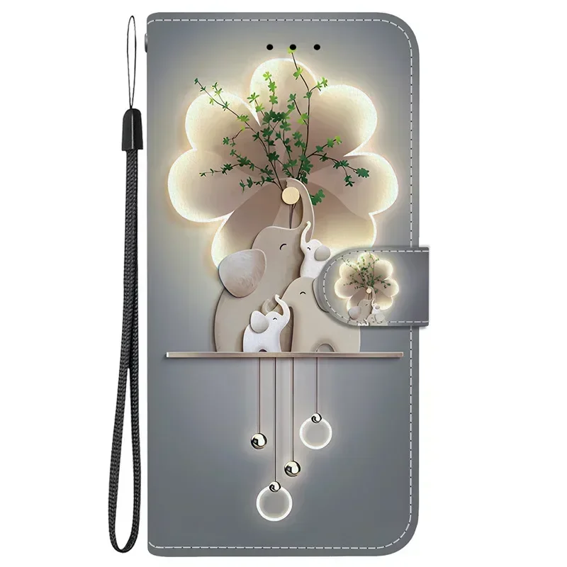 Premium Flip Wallet Leather Case with 3D Pattern and Magnetic Stand - Cute Design 2025 Edition