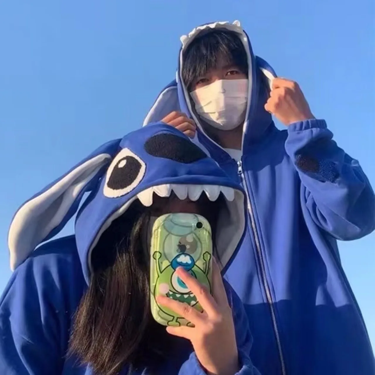 

Disney Stitch Pullovers Loose Loose Color Sweater Top Korean Sweater Women Fashion Long Sleeve Hooded Sweater Stitch Pullovers