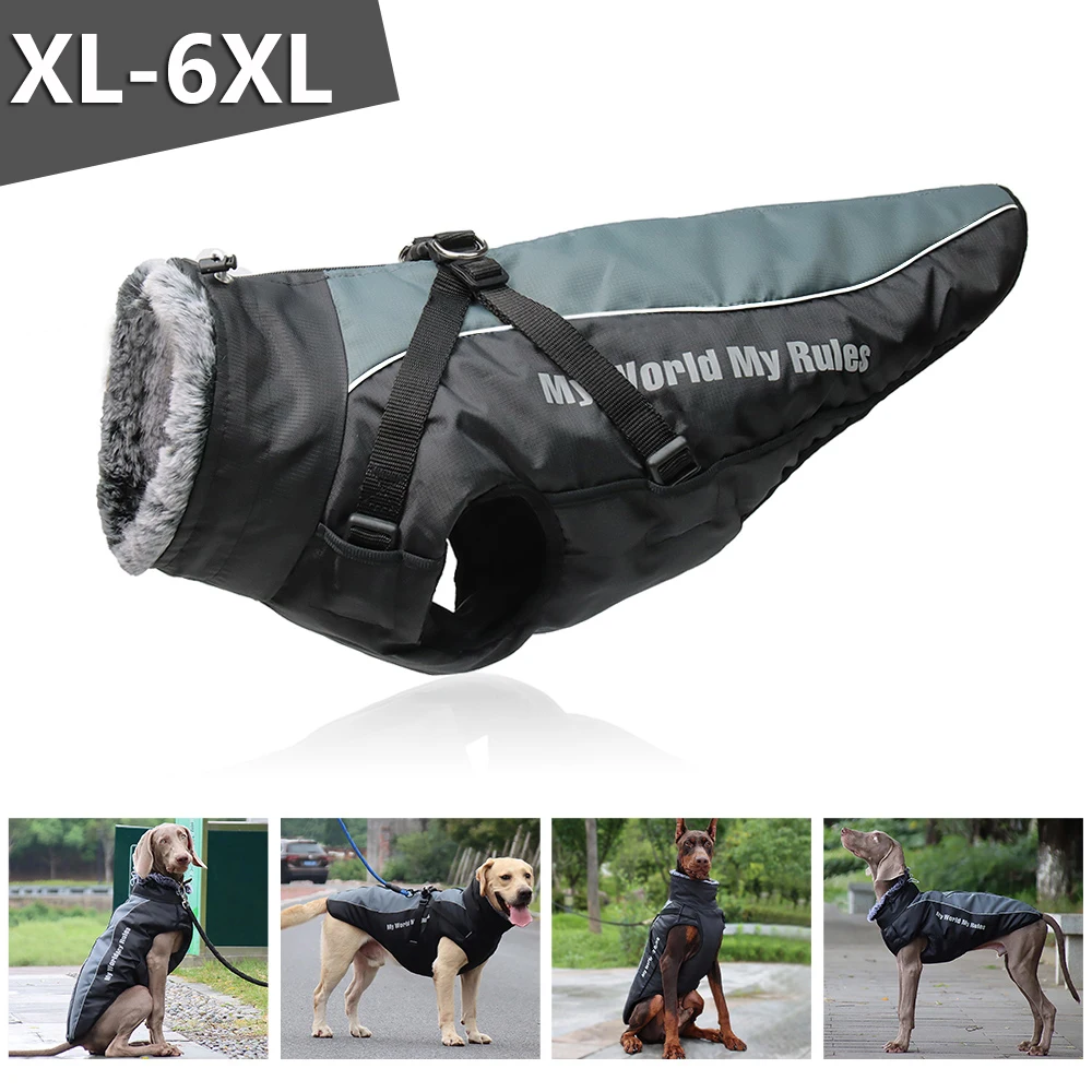 Hooded Jacket Coat Large Dog Clothes Winter Clothes Large Dogs Xl