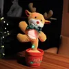 Dancing Elk Christmas Tree Talking Gingerbread Man Penguin Toys Singing Stuffed Animals Fun Christmas Party Decorations 3