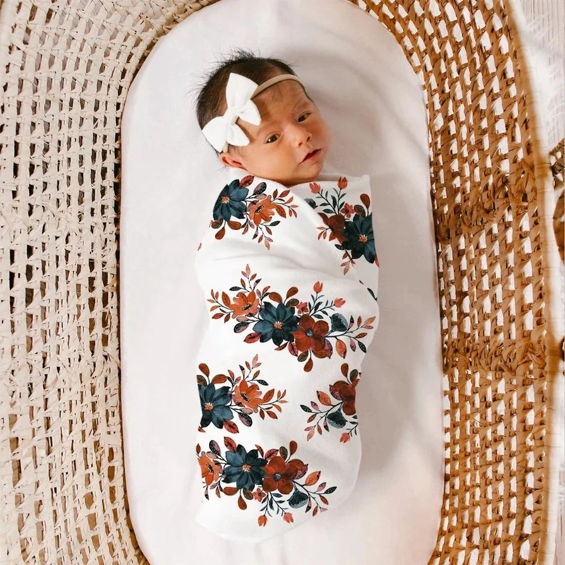Newborn Baby Swaddle Soothe Wrap Sleep Blanket Toddler Hat Headband Bedding Swaddling Bag Infants Toddlers Hairbands G99C 2