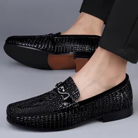 Genuine Leather Men Casual Shoes Luxury Brand Walking Business Shoe Outdoor Footwear Slip on Loafers Handmade Formal Dress Shoes
