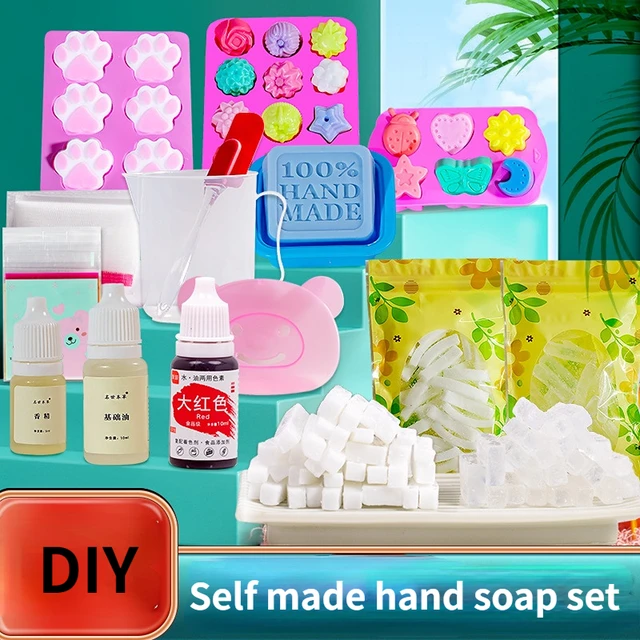 Diy Handmade Soap Material Bag Making Tool Set Full Set of Silicone Mold Self-made Children's Breast Milk Soap Base