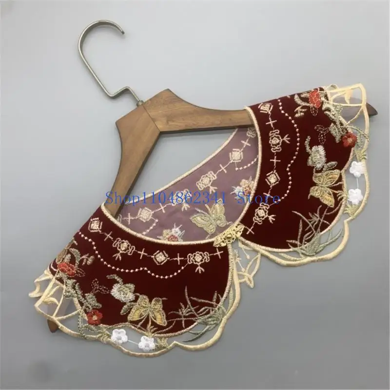 Abnehmbarer falscher Kragen für Mädchen, dekorativ für Kapuzenpullover oder Kleid für Damen und Mädchen, antiker Kragen – Detail 9
