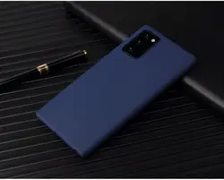 Matte Silicone Soft Candy Color Phone Case - Universal Back Cover - Samsung S20 Ultra (Dark Blue)