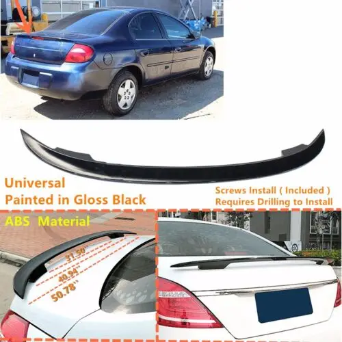 

Fit For 01-05 Dodge Neon ABS Plastics Spoiler Universal Trunk Sedan Rear Wing Body Kit Accessories