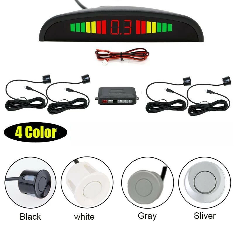 Parking Sensor For Universal Cars LED Display Detector System Parktronic Backlight Reverse Auto Parking Radar Monitor Parking Sensor 4 Sensors led parking sensor kit,car led parking sensor,parking sensor kit,parking sensor