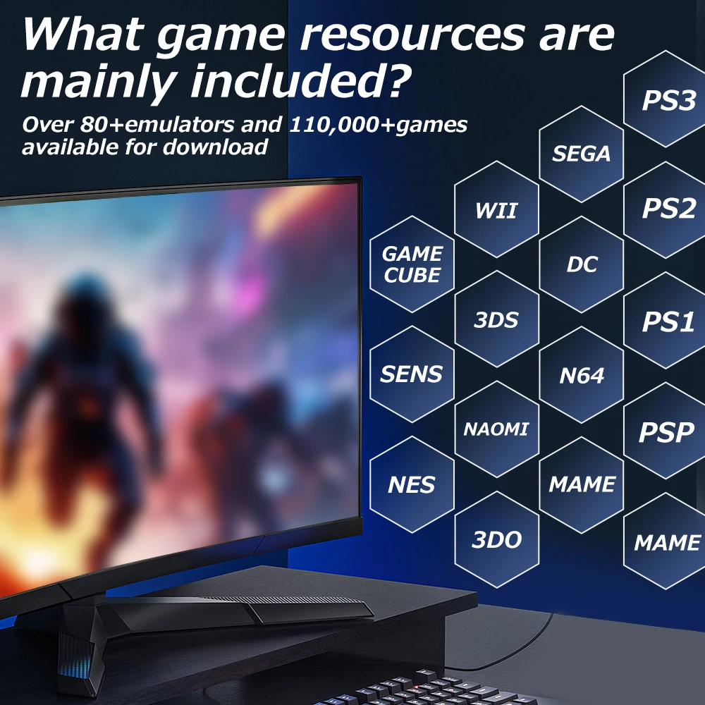 110000+ 게임 다운로드 리소스 및 80+ 에뮬레이터 RetroBat 시스템 (PS3/PS2/PS1/PSP/XBOX/DC/N64용)  윈도우 PC/노트북 게임 업그레이드 - AliExpress
