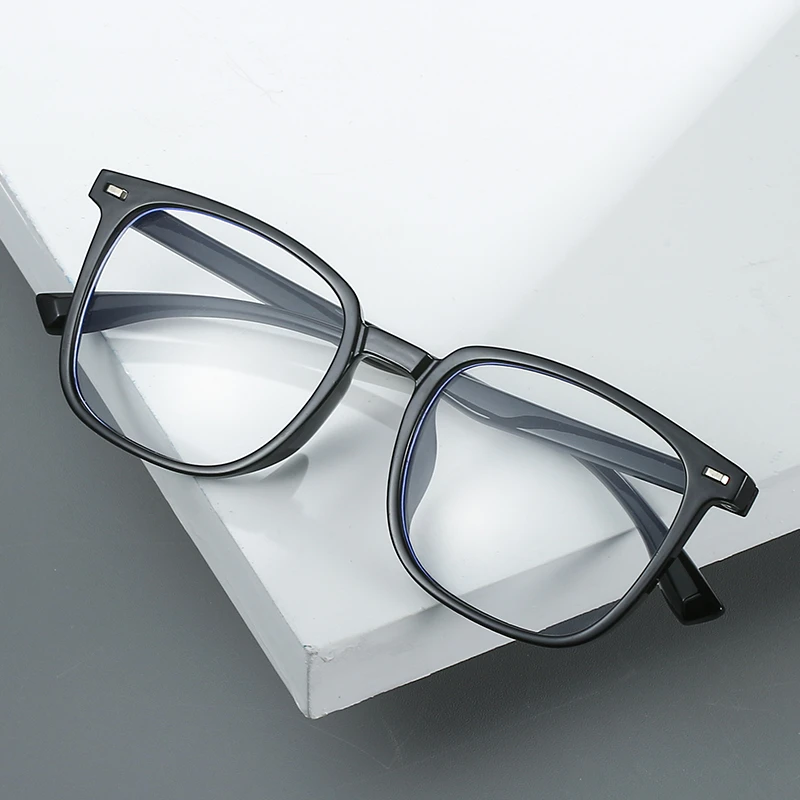 Rivet Frame Square Nearsighted Glasses For Women Men Vintage Anti Blue Rays Student Prescription Spectacles 0 -0.5 -1.0 To -6.0 2