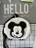 2023 New Children's Bag  Disney Donald Duck Mickey Mouse Cartoon Print Kids' Backpack Nylon Skin Contrasting Colors Schoolbags 6