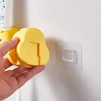 Cartoon Yellow Duck Toothpaste Dispenser Wall Mount No Punching Toothbrush Holders Bathroom Accessories 2