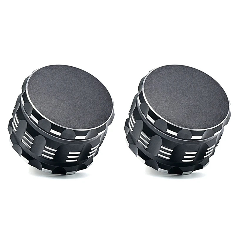 

2X Grinder With Pollen Catcher Large 2.5 Inch Spice Grinder For Spice Premium Aluminium Grinder - Black