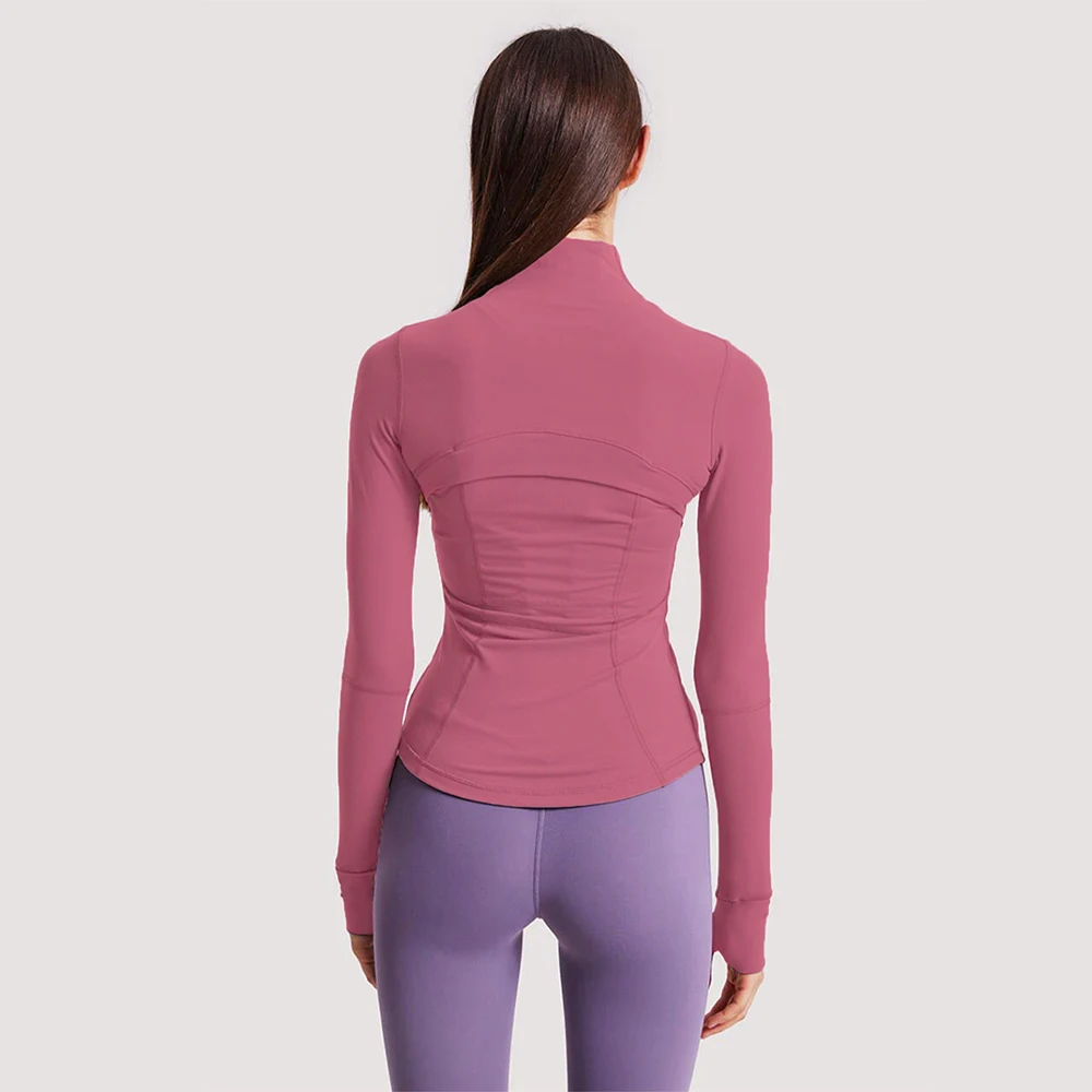 Sports jacket yoga jacket Stand Up Collar Zipper Long Sleeves Slim Fit Spring And Autumn