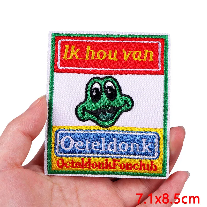 Netherland Oeteldonk Emblem Embroidery Patch Forg Carnival For Netherland Patches On Clothes Frog Iron On Patches For Clothing