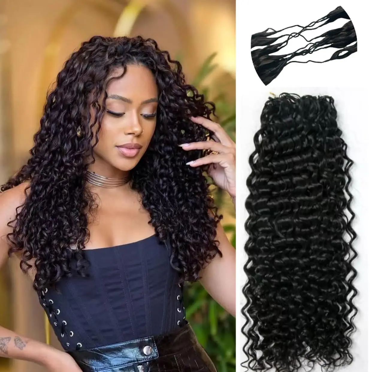 Small Spirals Curly Crochet Hair Extensions