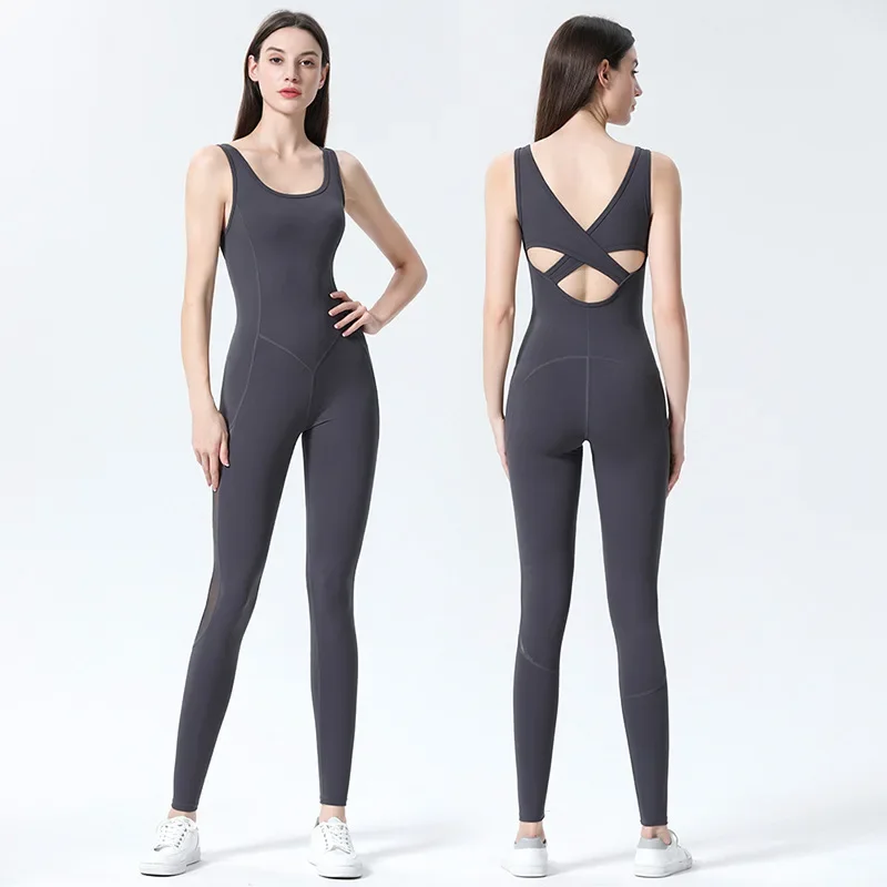 One-Piece Sleeveless Quick-Drying Jumpsuit for Women, Dance Training, Body Fitness, New, 2023 one piece sleeveless quick drying jumpsuit for women dance training body fitness new 2023