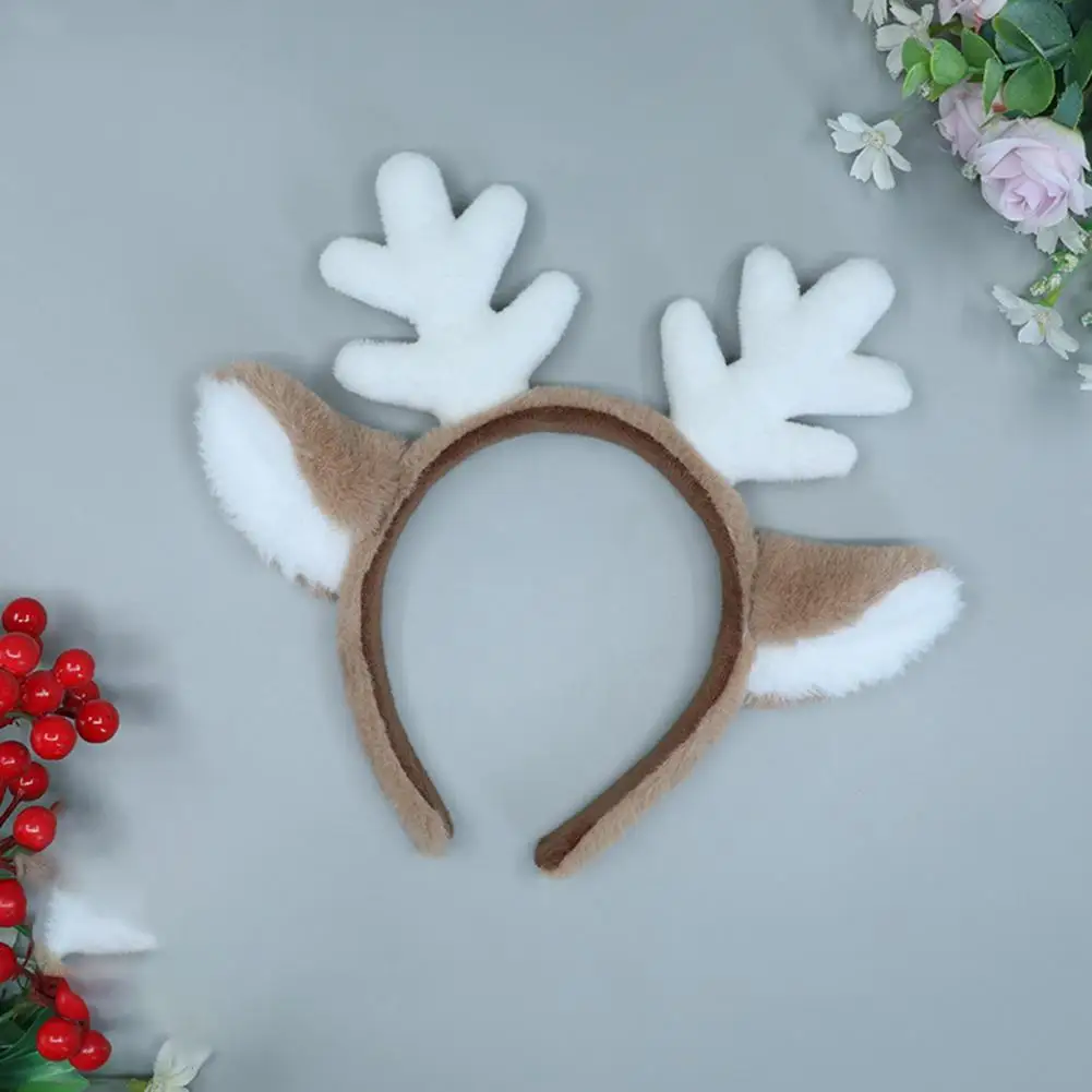 Christmas Headwear Deer Hair Hoop Antler Headband Prop Fix Hair Adult Kids Naviidad Gifts Noel Toys Xmas Costume