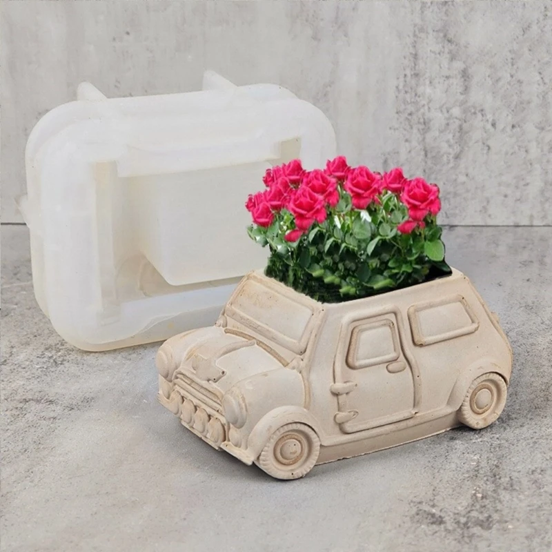 

Силиконовая форма для цветочного горшка, 3D формы автобуса, бетонные формы, сделай сам, формы для ваз для цветов, форма для